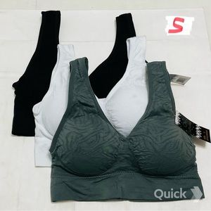 S - NWT 3 pcs Wireless Sports Bralettes Bras
